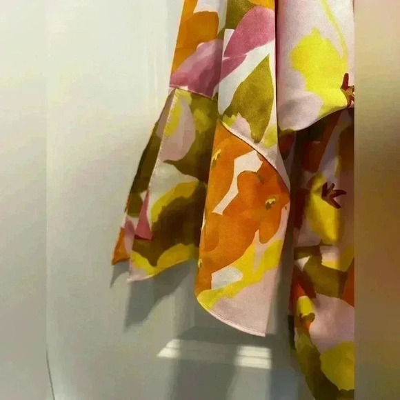 GiGio Floral Dolman sleeve button down top Blouse Size Large - Picture 5 of 9